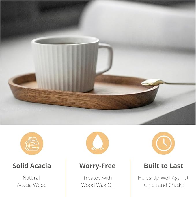 Vandroop Mini Serving Trays for Parties, Small Decorative Tray for Tea＆Coffee - Image 3