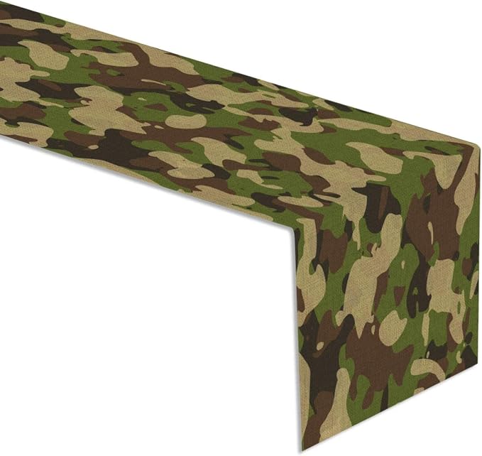 Sunwer Camouflage Table Runner Army Camo Themed Birthday Party Decoration by Sunwer