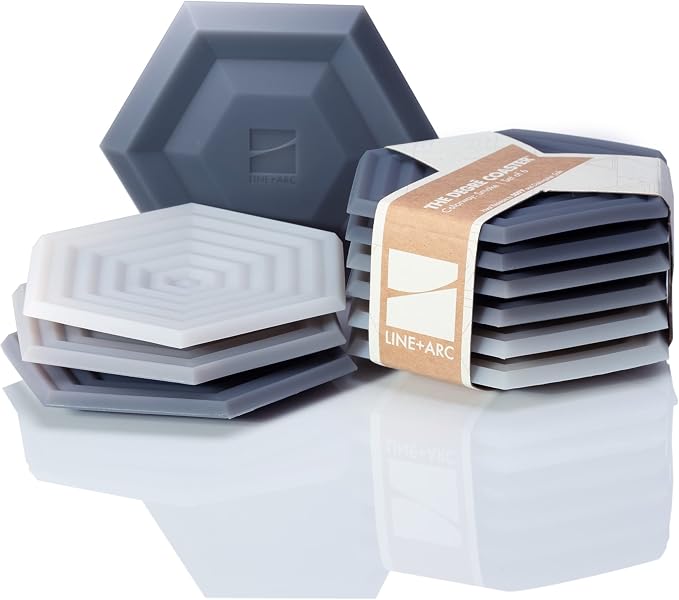 LINE+ARC Silicone Coasters feat. in NYT WireCutter | Waterproof, anti-stain by LINEARC