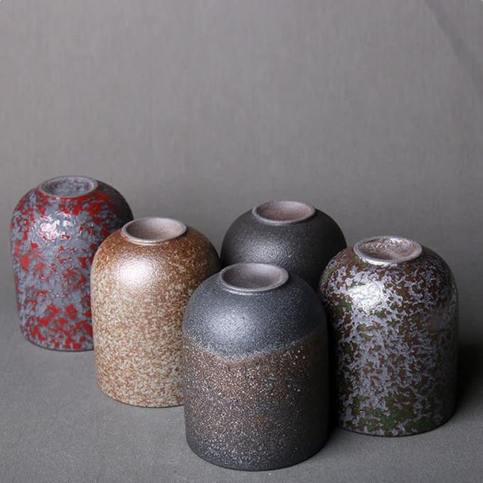 130ML Ceramic Tea, Kung Fu Cups Chinese Tea Cup, Japanese Style Handle-Less - Image 5