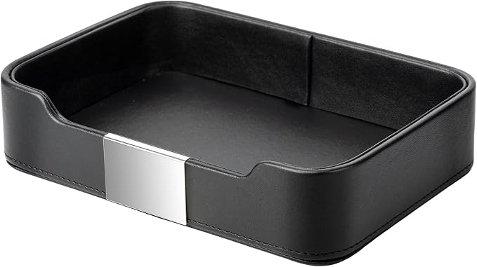 Leather Tray Organizer, Valet Tray Key Tray | Leather Catchall Tray by SANZIE