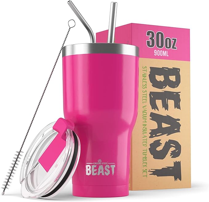 Beast 30 oz Tumbler Stainless Steel Vacuum Insulated Coffee Ice Cup Double Wall by GreensSteel
