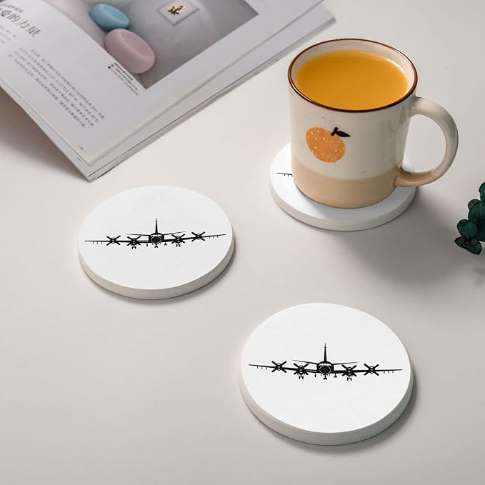 Drink Coasters P-3 Orion Plasma Set of 4, Ceramic Coasters Tabletop Protection - Image 2
