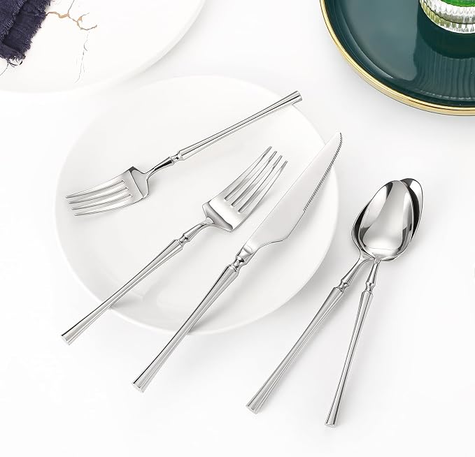 Lazycorner 30 Pcs Silverware Set Flatware Set 18/10 Stainless Steel Utensils - Image 6