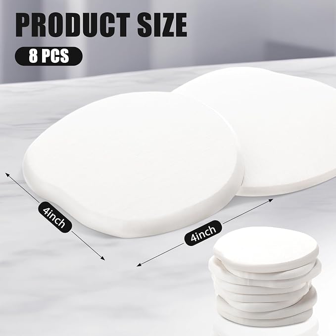 Diatomaceous Earth Coasters Set of 8，Cool Absorbent Quick-Dry Drink Coasters - Image 2