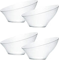PLASTICPRO Disposable Angled Plastic Bowls Round Small Serving Bowl, Elegant by PLASTICPRO