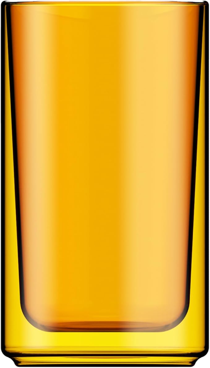 Terra Kaffe Marigold Forte 12 oz Double-Walled Coffee Glass – Borosilicate by TerraKaffe