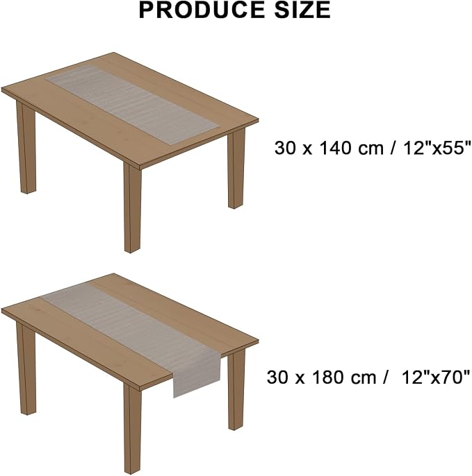 Table Runner 55 Inches Long, Vinyl Woven Heatproof Table Runners | Washable - Image 9