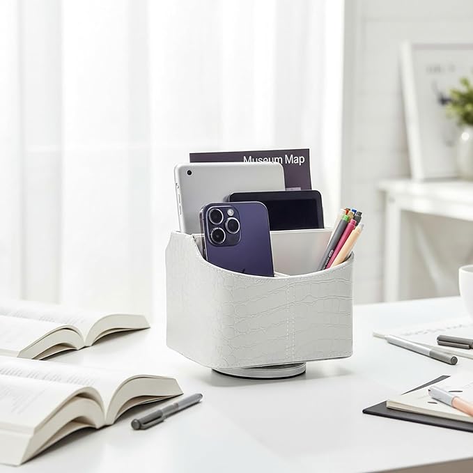 UnionBasic Rotating Desk Organizer, 360 Desk Spinning Caddy, Desktop TV - Image 4