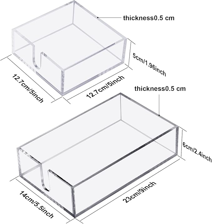 Acrylic Cocktail Napkin Holder for Table, Restaurant - Image 2