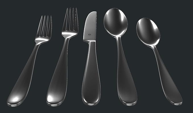 Silverware Set for 6 – 18/10 Stainless Steel Flatware, Mirror Finish, - Image 2