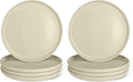 Amazon Basics Glazed Stoneware Dinner Plates, Ceramic 4-Piece Set, Microwave by AmazonBasics