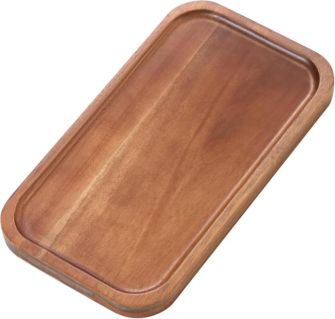 Small Solid Acacia Wood Serving Trays and Platters by MakeYourHomeCozier%EF%BC%81