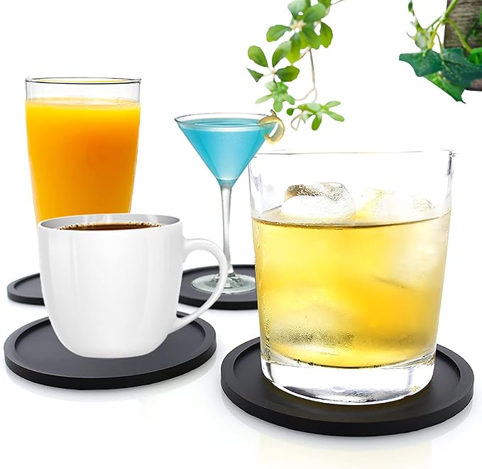 Anti-Slip Reusable Drink Coasters Set - Image 7