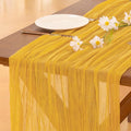 Cheesecloth Table Runner Summer Boho Wedding Birthday Party Home Decor | Gold by Socomi