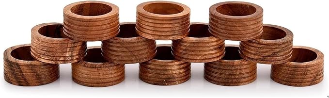 Napkin Rings, Wood Napkin Rings Napkin Holders Buckles by Unknown
