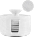 White Marble Coasters Set of 6 by HomePage