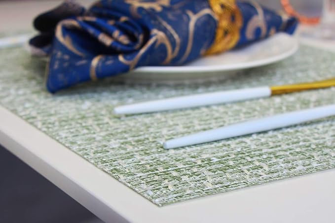 PIGCHCY Elegant Placemats Set of 4 Blended Woven Heat Resistant Durable - Image 6