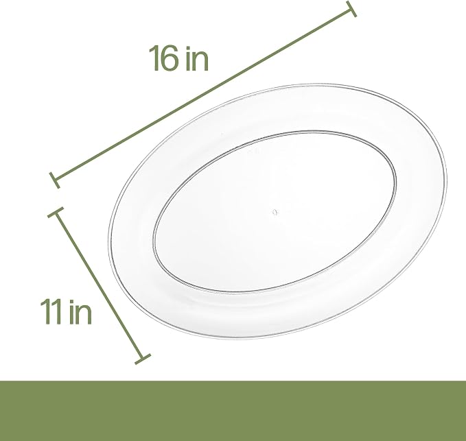 Clear Plastic Oval Serving Trays - Image 5