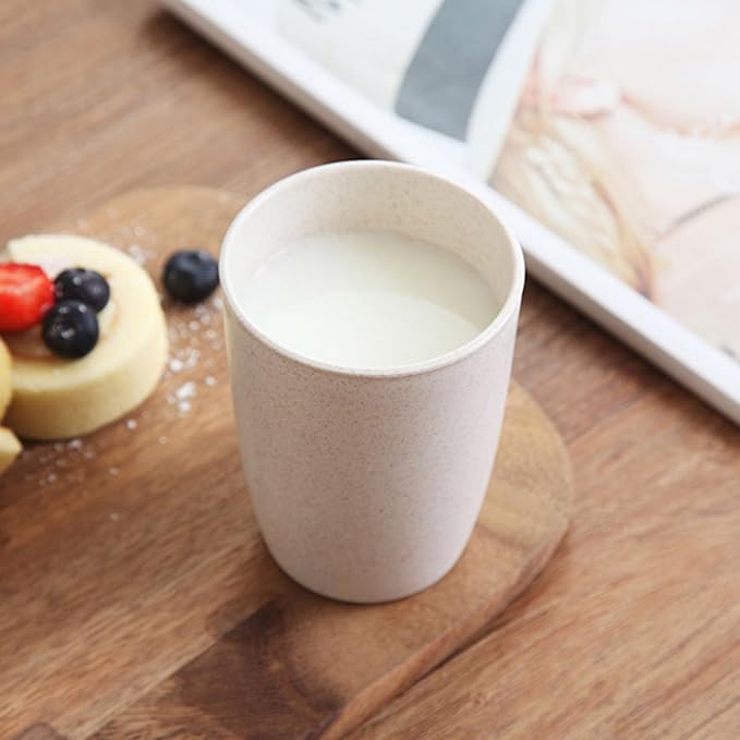 Wheat Straw Cups set of 4, Unbreakable Drinking Cup | Reusable Cups, Dishwasher - Image 5
