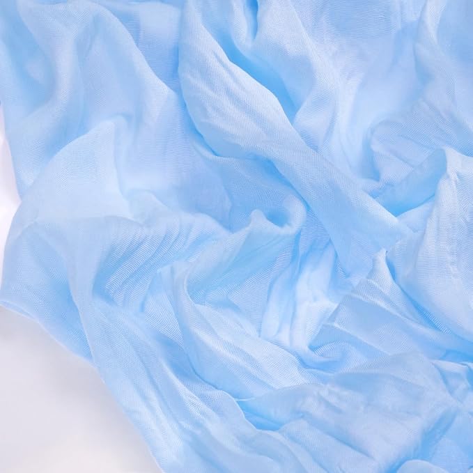 Cheesecloth Table Runner Summer Boho Wedding Birthday Party Home Decor | Blue - Image 2