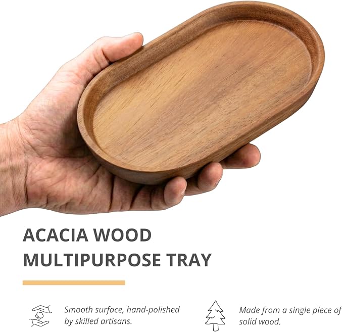 Vandroop Mini Serving Trays for Parties, Small Decorative Tray for Tea＆Coffee - Image 2