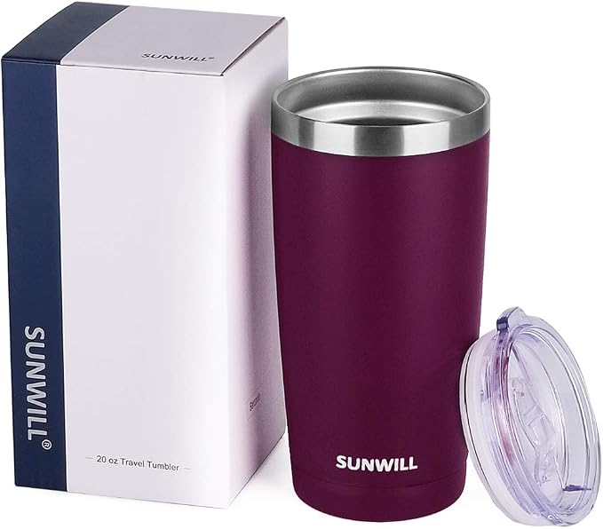 SUNWILL Travel Coffee Tumbler 20 oz, Insulated Mug - Image 5