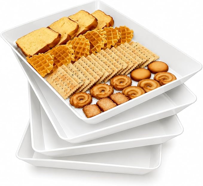 Serving Tray Platter, 4 Pack Food Tray by Unknown
