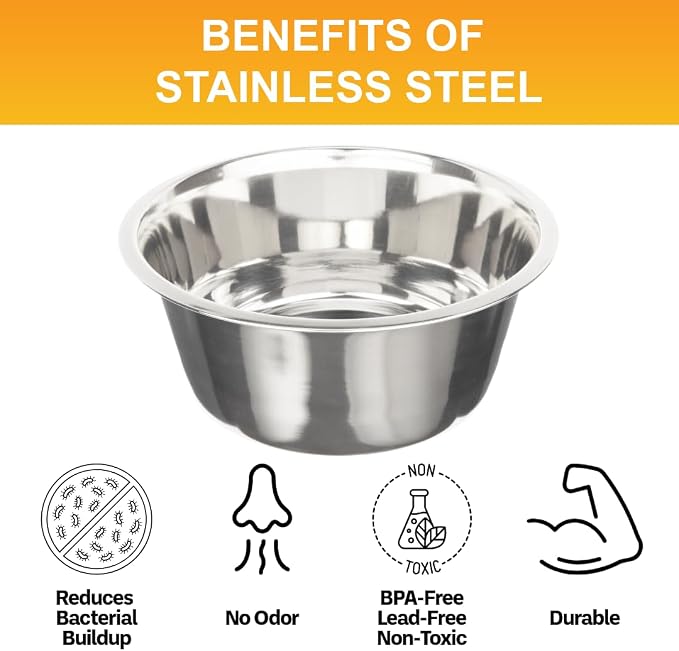 Neater Pet Brands 9 Cup Stainless Steel Dog Bowls, 1 Single Neater Feeder - Image 5