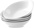 fMBB 4pcs Large Pasta Bowls, 35 OZ Porcelain Deep Dinner Plates, Big Salad by fMBB