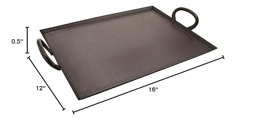G.E.T. SSTPD-1612-ANT Heavy-Duty Metal Serving/Ottoman Tray - Image 4