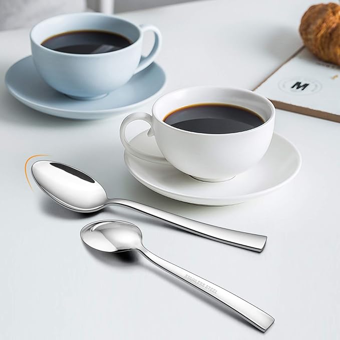 40-Piece Silverware Set, E-far Stainless Steel Flatware Set Service - Image 6