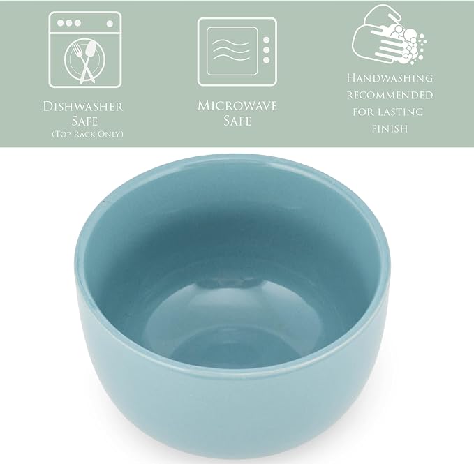 Elanze Designs Bistro Glossy Ceramic 4 inch Cute and Small Dessert Bowls Set of - Image 2