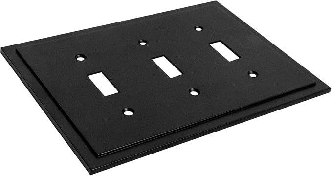 Modern Edge Decorative Wall Plate Switch Plate Outlet Cover, Durable Solid Zinc - Image 2