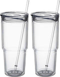 MEWAY 30oz/2 pcs Classic Insulated Tumblers, Double Wall Acrylic Tumbler by MEWAY