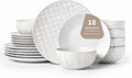 FOBENTA 18 Piece Embossed Dinnerware Sets by FOBENTA