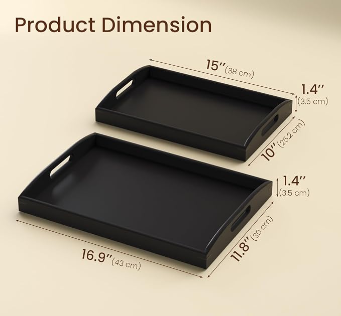 Bamboo Set of 2 Serving Trays - Image 2
