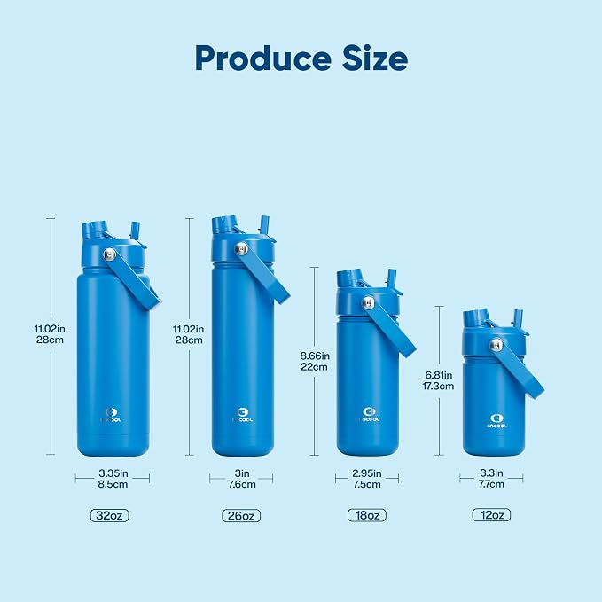 Kids Insulated Water Bottle - 12oz Stainless Steel Water Bottle with Dual Spouts - Image 6