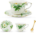 TATSUMI Country Roses Bone China Tea Cup and Saucer Set, 3 Pieces, Vintage Style by TATSUMI