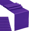 10-Pack Satin Table Runner Purple 12 x 108 inches Long, Table Runners by Hahuho