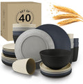 40Pack plates and bowls sets for dinner by WROVA
