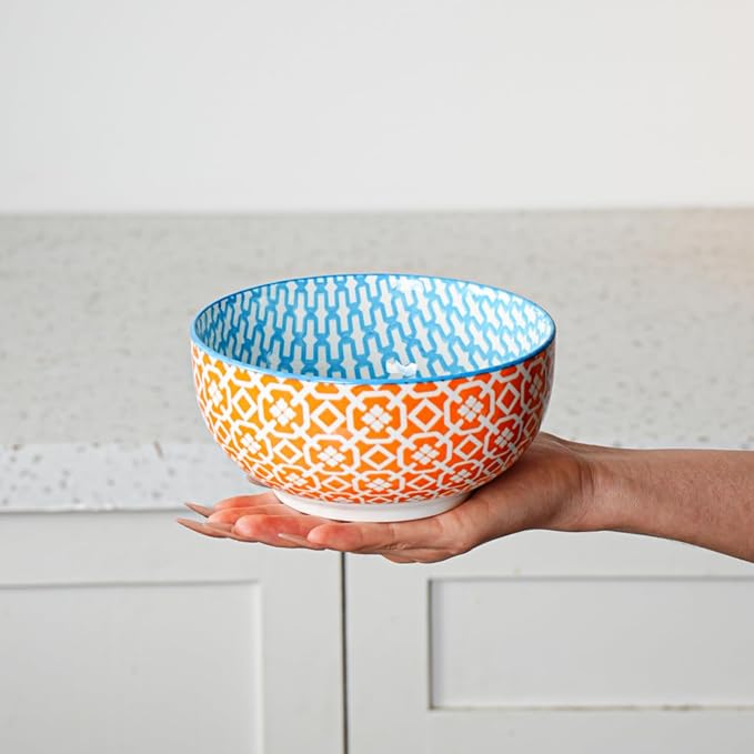 Ceramic Soup Bowls Set - 23 Oz Deep Cereal Bowl - Image 2