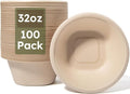 32 oz Disposable Paper Bowls, Heavy-Duty Compostable Soup Bowls, Eco-Friendly by Unknown