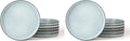 famiware Star Salad Plates for 6, 8 inches Plate Set, Stoneware Dinnerware by Famiware