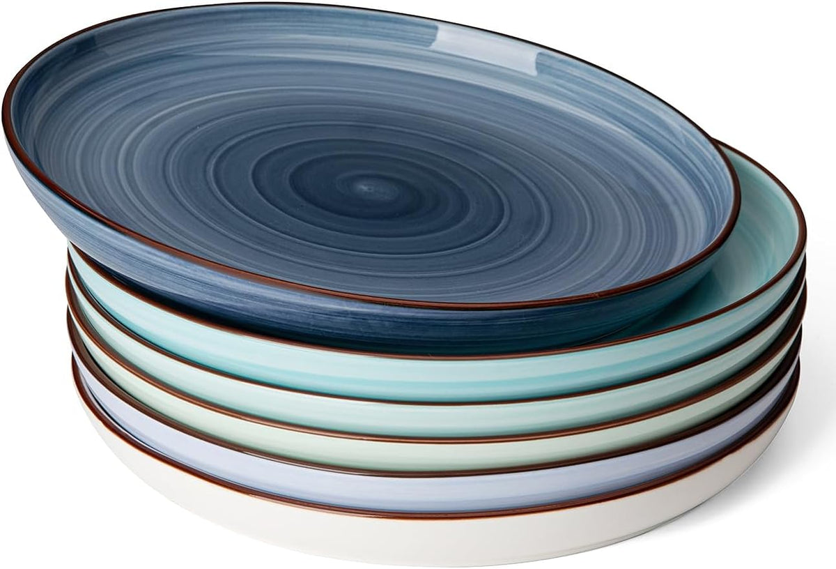 Sweese Dinner Plates, 10 Inch Round Porcelain Plates, Dish Set by Sweese