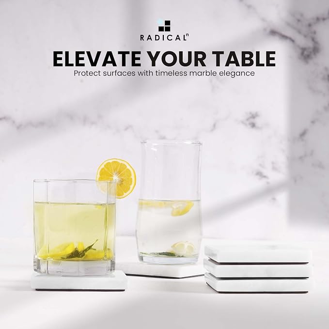Radicaln Square Marble Coasters Set of 6 - Image 3