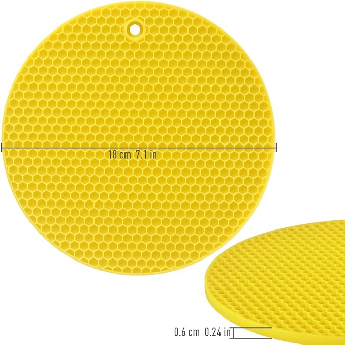 homEdge Silicone Trivets Mat, 6 Packs Multipurpose Non Slip Heat Resistant Pot - Image 4