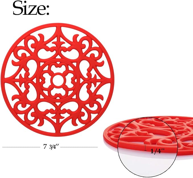ME.FAN Trivets for Dishes/Pots/Pans, Flexible/Durable/Non Slip Hot Pads to - Image 2