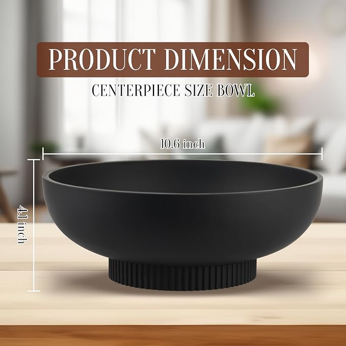 Deobath Large Resin Pedestal Decorative Bowl - Image 4