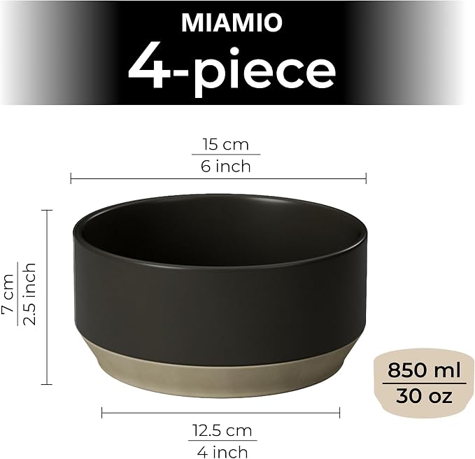 MIAMIO – Bowl Set of 4 / Ceramic Bowl Set - Image 3